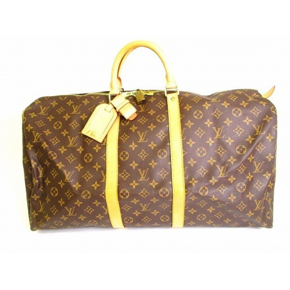 LOUIS VUITTON Keepall 55 Boston Travel Gym bag Brown